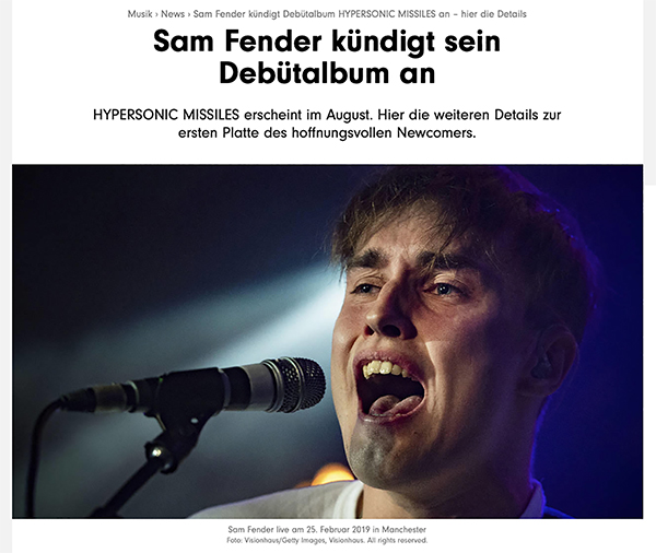 Sam Fender – Musik Express