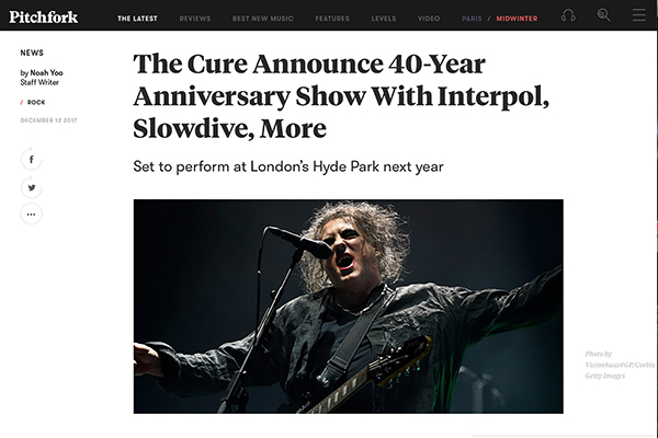 The Cure – Pitchfork